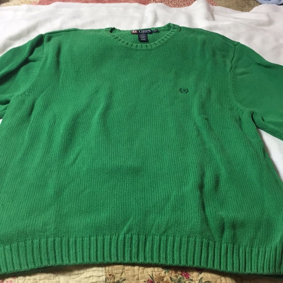 Chaps Other - 💰Chaps brand men’s XL 💯 % cotton sweater green